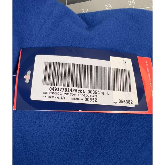 Conte Of Florence Men's Fleece Pullover Mock Neck Top Sz. L Blue "Snowbird" - Picture 6 of 8